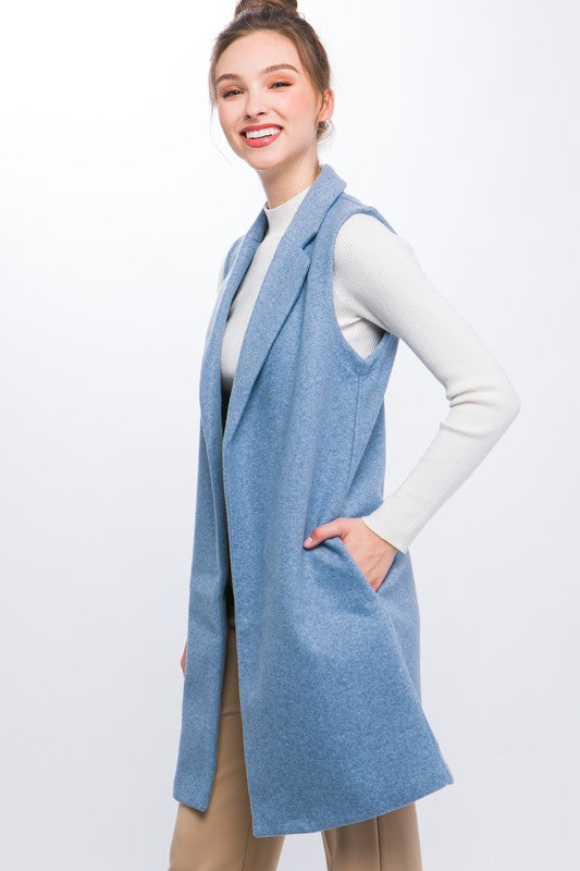 Classic Girl Fleece Long Line Vest