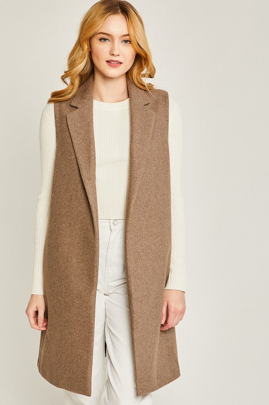 Classic Girl Fleece Long Line Vest