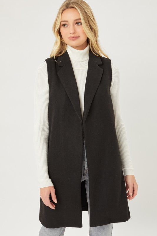 Classic Girl Fleece Long Line Vest