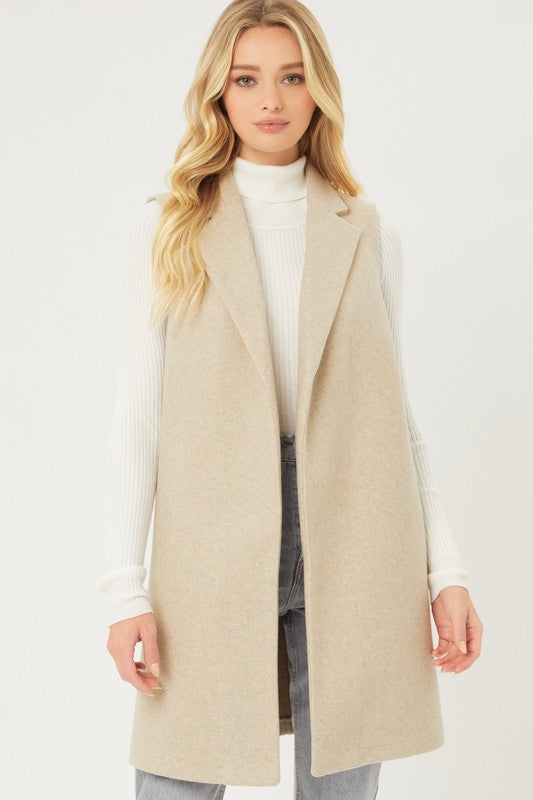 Classic Girl Fleece Long Line Vest