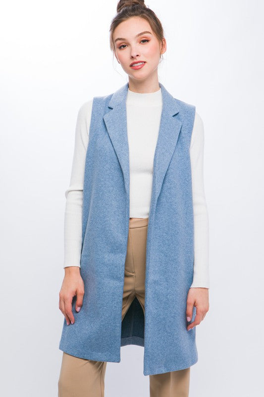 Classic Girl Fleece Long Line Vest