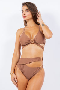 "Electric Elegant" Two Piece Wrapping Bikini