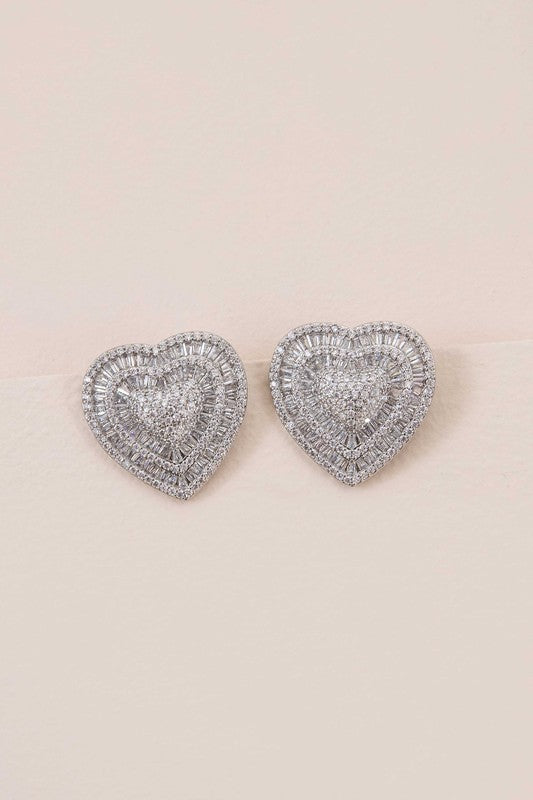 Amiya Heart Post Earrings