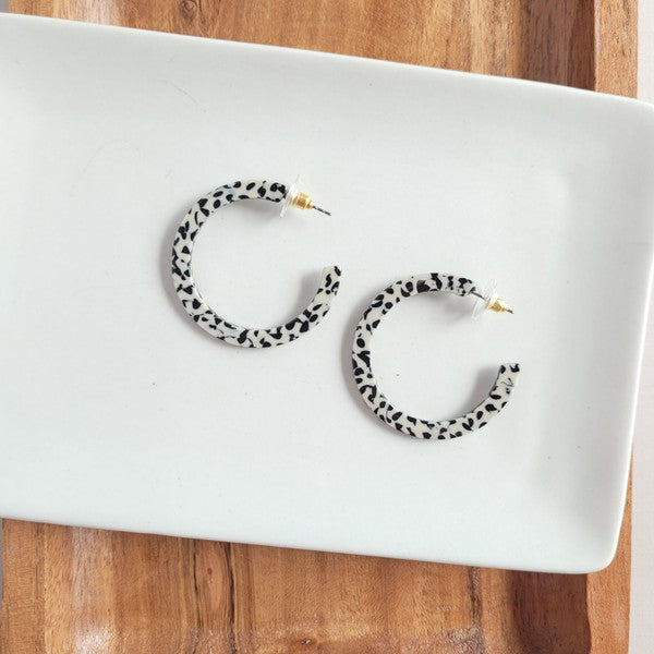 Camy Hoops - Black Dot