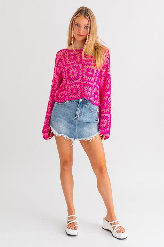 "The Pink Lady Lover" Crochet Top