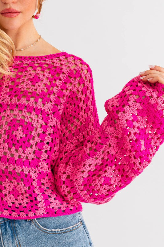 "The Pink Lady Lover" Crochet Top