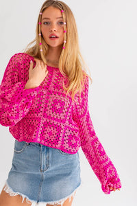 "The Pink Lady Lover" Crochet Top