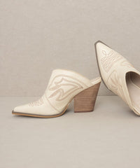 Western Inspired Heeled Mule