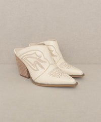 Western Inspired Heeled Mule