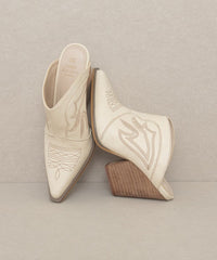 Western Inspired Heeled Mule