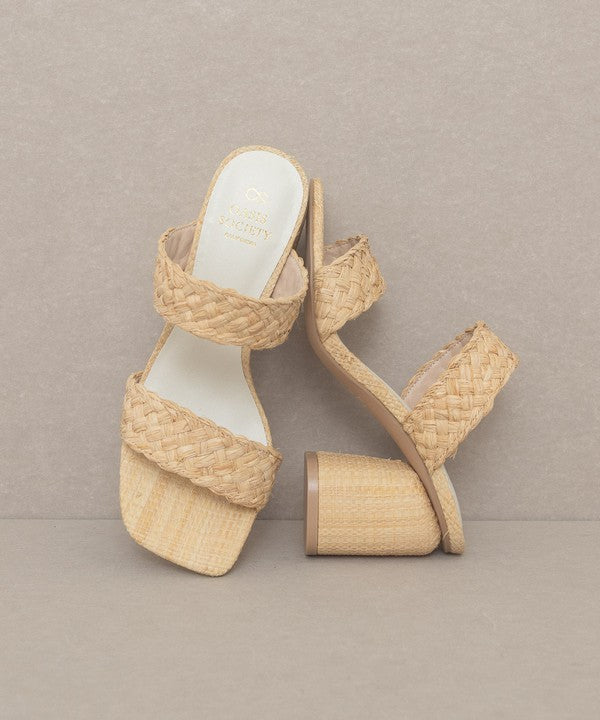 "Raffia" Sandal Heel