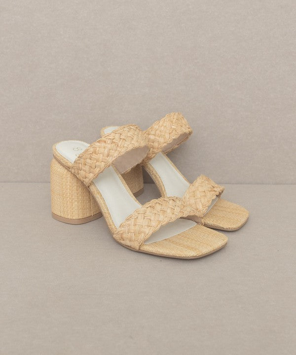 "Raffia" Sandal Heel