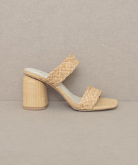 "Raffia" Sandal Heel