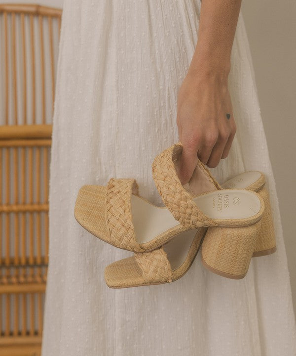 "Raffia" Sandal Heel