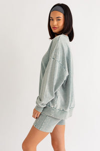 "Washed Lover" Oversized Pullover