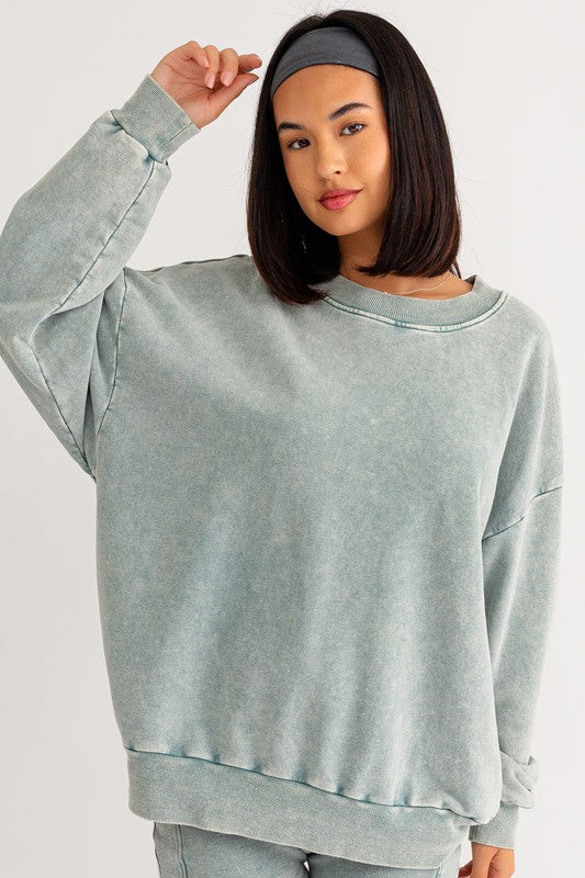 "Washed Lover" Oversized Pullover