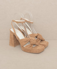 Knotted Band Platform Heels