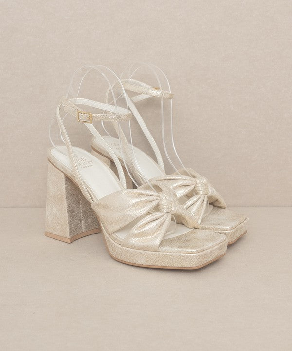 Knotted Band Platform Heels