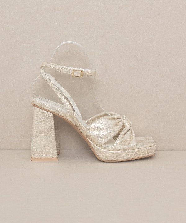 Knotted Band Platform Heels