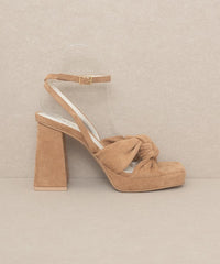 Knotted Band Platform Heels