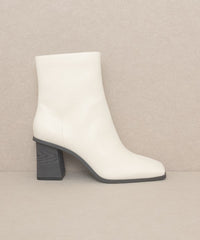 "Step Up" Square Toe Ankle Boots