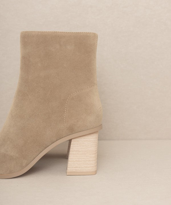 "Step Up" Square Toe Ankle Boots