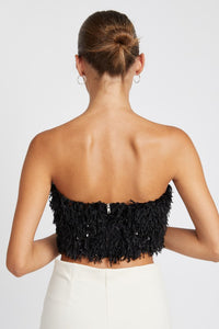 "Feather Flair" Crop Top