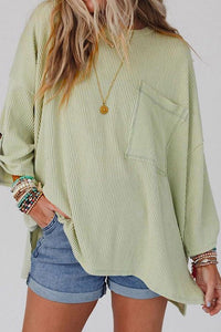 Comfy and cute Ribbed oversized top