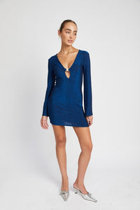 "Blue Shimmer" Mini Dress