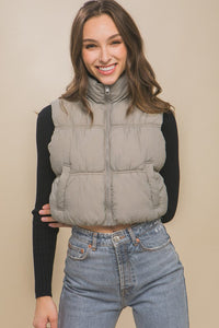 High In Love Neck Puffer Vest