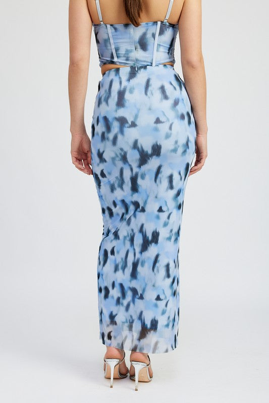 "Electric Blue" Maxi Skirt