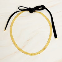 Bow Tie Darling Golden Choker Necklace