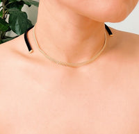 Bow Tie Darling Golden Choker Necklace