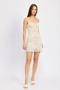 "When in Doubt, Wear White" Lace Mini Dress