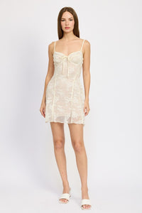 "When in Doubt, Wear White" Lace Mini Dress