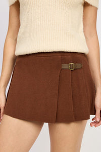 Stop by the Library - Pleated Mini Short