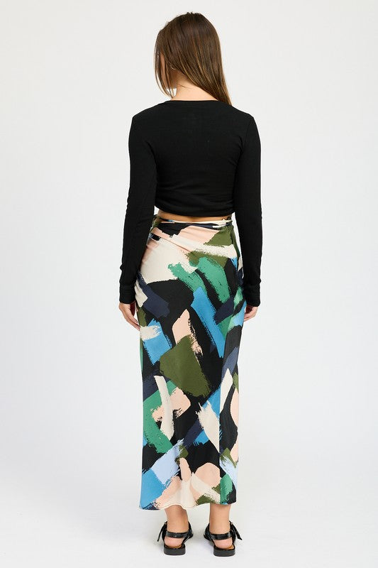 "Whimsical Wrap" Midi Skirt