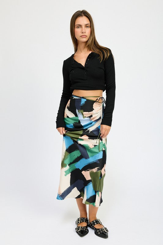 "Whimsical Wrap" Midi Skirt