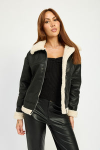 I Got U - Shearling Moto Jacket