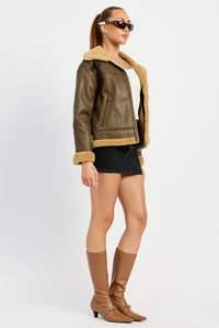 I Got U - Shearling Moto Jacket