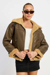 I Got U - Shearling Moto Jacket