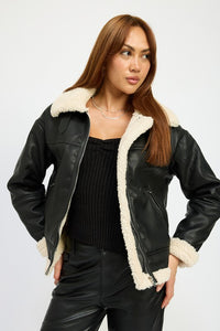 I Got U - Shearling Moto Jacket