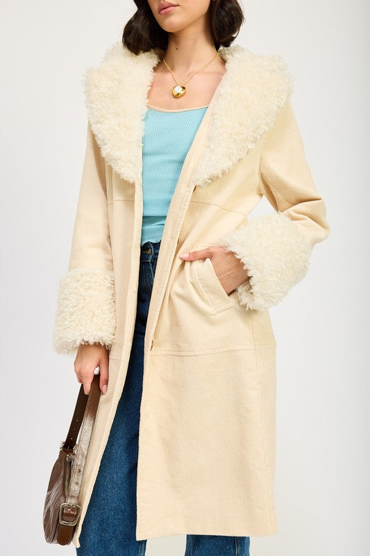 80's Lover - Faux Fur Mid Coat