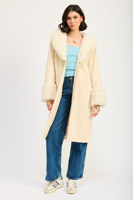 80's Lover - Faux Fur Mid Coat