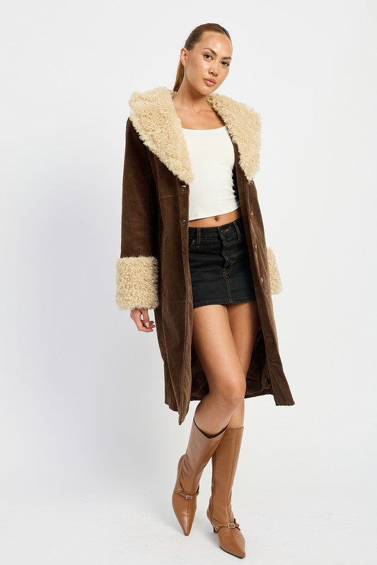 80's Lover - Faux Fur Mid Coat