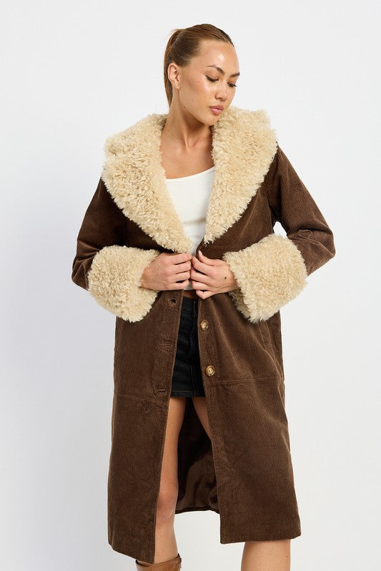 80's Lover - Faux Fur Mid Coat