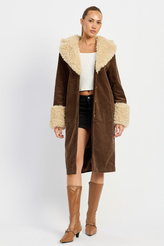 80's Lover - Faux Fur Mid Coat