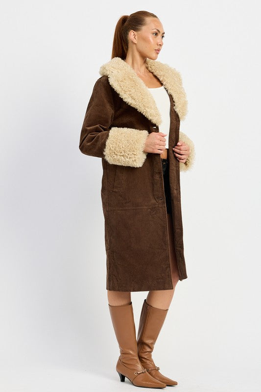 80's Lover - Faux Fur Mid Coat