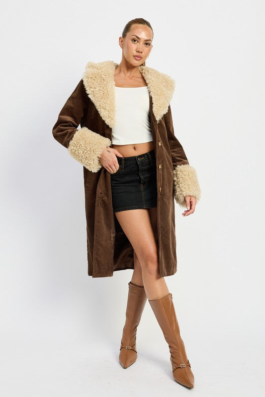 80's Lover - Faux Fur Mid Coat