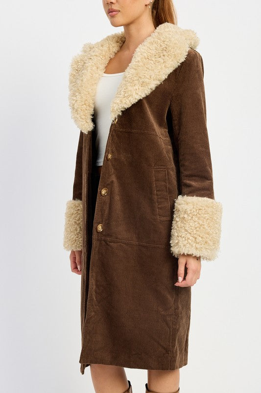 80's Lover - Faux Fur Mid Coat